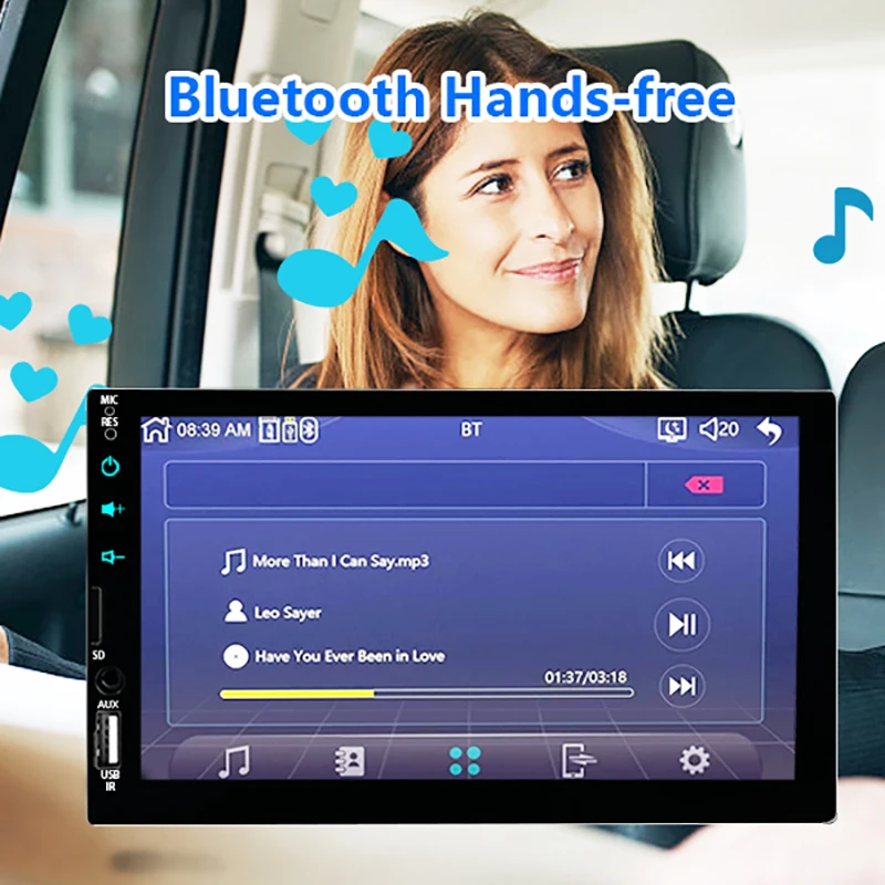 AHOUDY 2 Din Multimedia Video Player HD Touch Screen Carplay FM Audio For Toyota KIA Ford VW Car Radios Bluetooth Autoradio