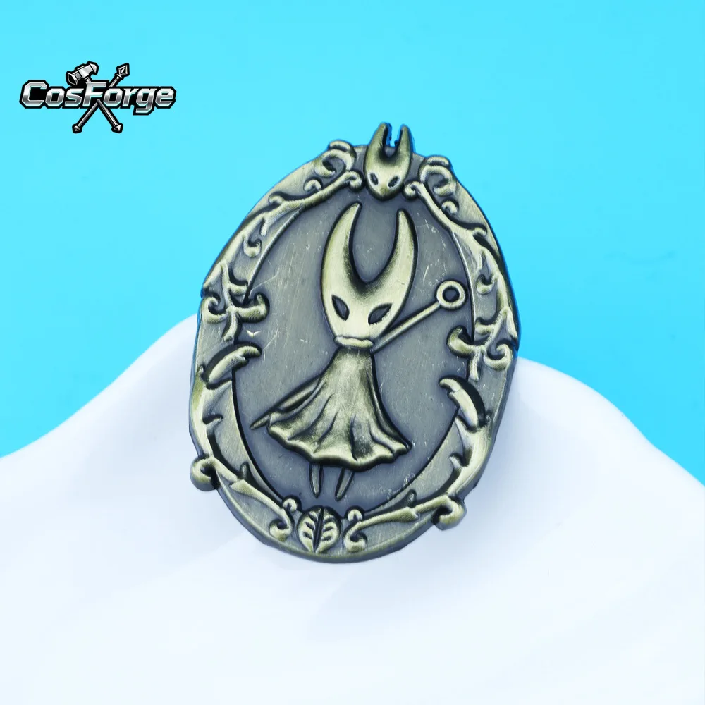 

Эмалированная булавка с лацканами Hollow Knight, игра в стиле ретро, металлический значок, брелок для ключей, цепочка для сумки, подарок для геймера, новинка, забавный декоративный рюкзак