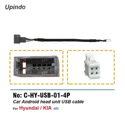 4 6 Pin USB Cable Wiring Harness Socket Adapter for Hyundai KIA Car Install Aftermarket Radio Android Head Unit