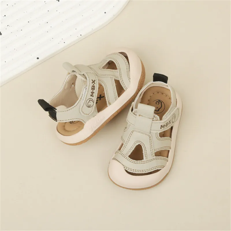 2023 New Summer Baby Sandals For Boys Closed Toe Breathable Kids Sport Shoes Soft Sole Non-slip Toddler Boys Sandals Beach