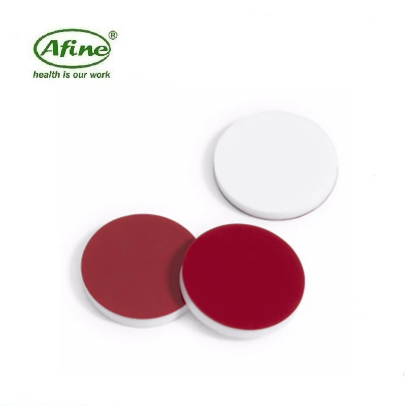 AFINE Agilent 5183-4460 Red PTFE/White Silicone Septa, 12 mm (13-425 Cap), for 4 mL Vials, 100/pk