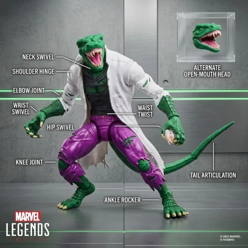 【In Stock】Hasbro Marvel Legends ML Spider-Man The Lizard Retro Carded 6-Inch 1/12 100% Original Toys Action Figure Gift - view 3