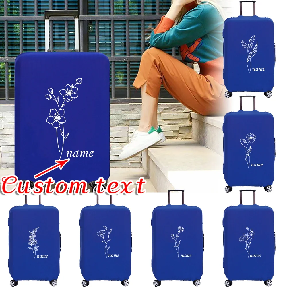 

Персонализированная коробка на тележке с индивидуальным именем, 18-32 дюйма, подходящая крышка для багажа, толстые эластичные пылезащитные чехлы, дорожные аксессуары