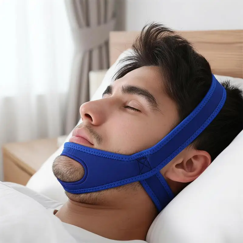 1Pcs Anti Apnea Jaw Solution Sleep Support Apnea Belt Neoprene Anti Snore Stop Snoring Chin Strap Belt Adjustable SleepCare Tool