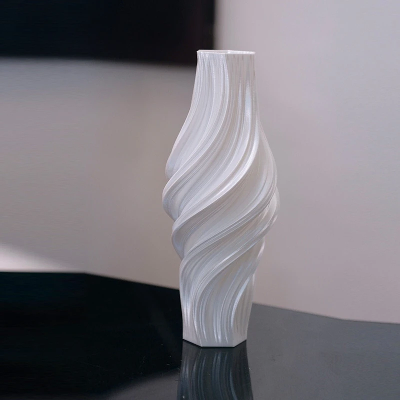 

Home Decor Spiral Pattern Plastics Vase Living Room Decoration with Dried Flowers and Hydroponic Vases