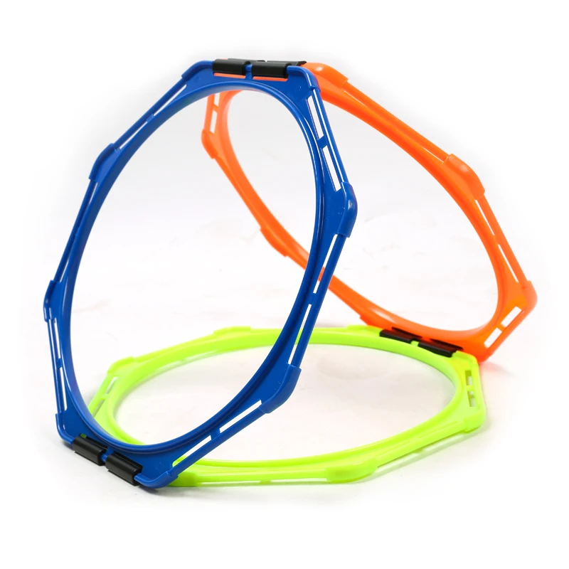 

6 шт. 40 см высококачественные Восьмиугольные тренировочные кольца для футбольного баскетбола скоростные кольца многоугольные спортивные колечки для прыжков