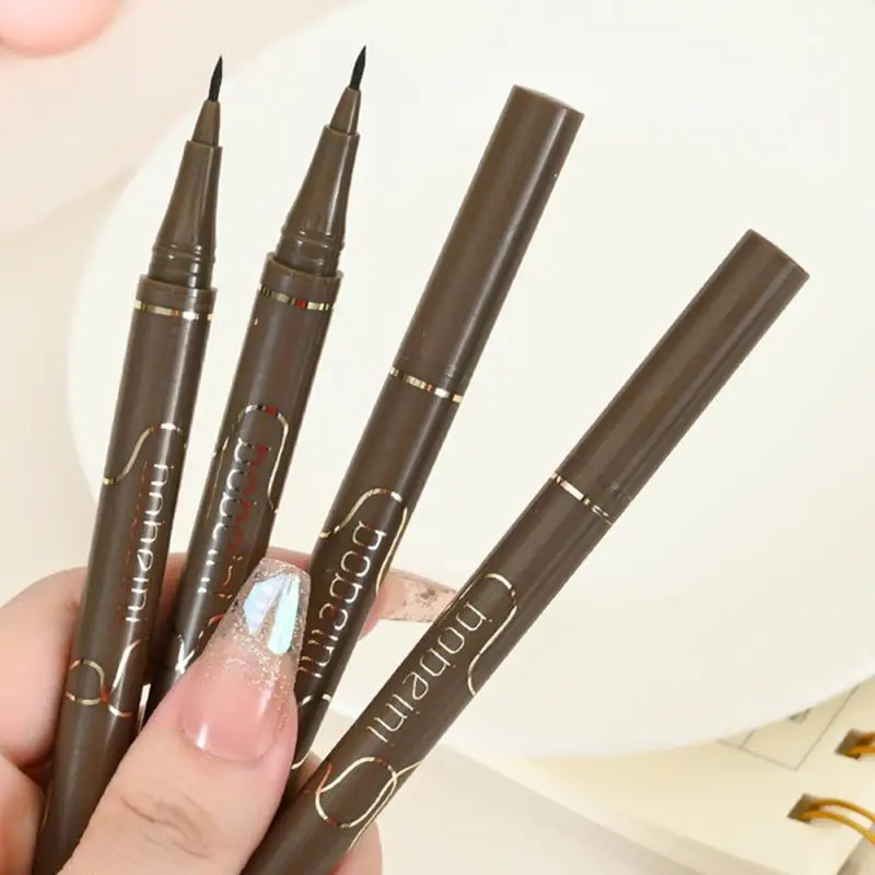 Penna per Eyeliner marrone Anti-sudore 4 codici di colore No Sizzy Eyeliner Pen Make-up Eyeliner Texture Fine e liscia penna per Eyeliner da 0.05mm