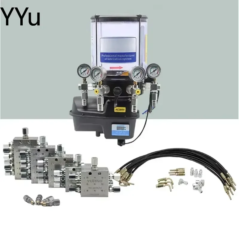for YDB-M Electric Grease Pump Automatic Lubrication System 4 Outlet 24V 220V 380V Oil Pump with Program Control for