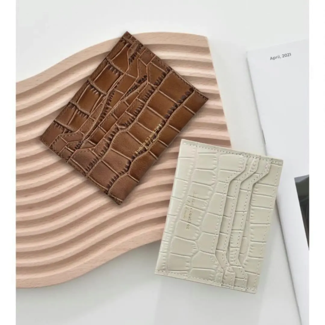 Fashion Crocodile Print Ultra-thin Multi-card Coin Wallet Mini Men's And Women's Card Bag Driver's License Card Clip Card Sleeve