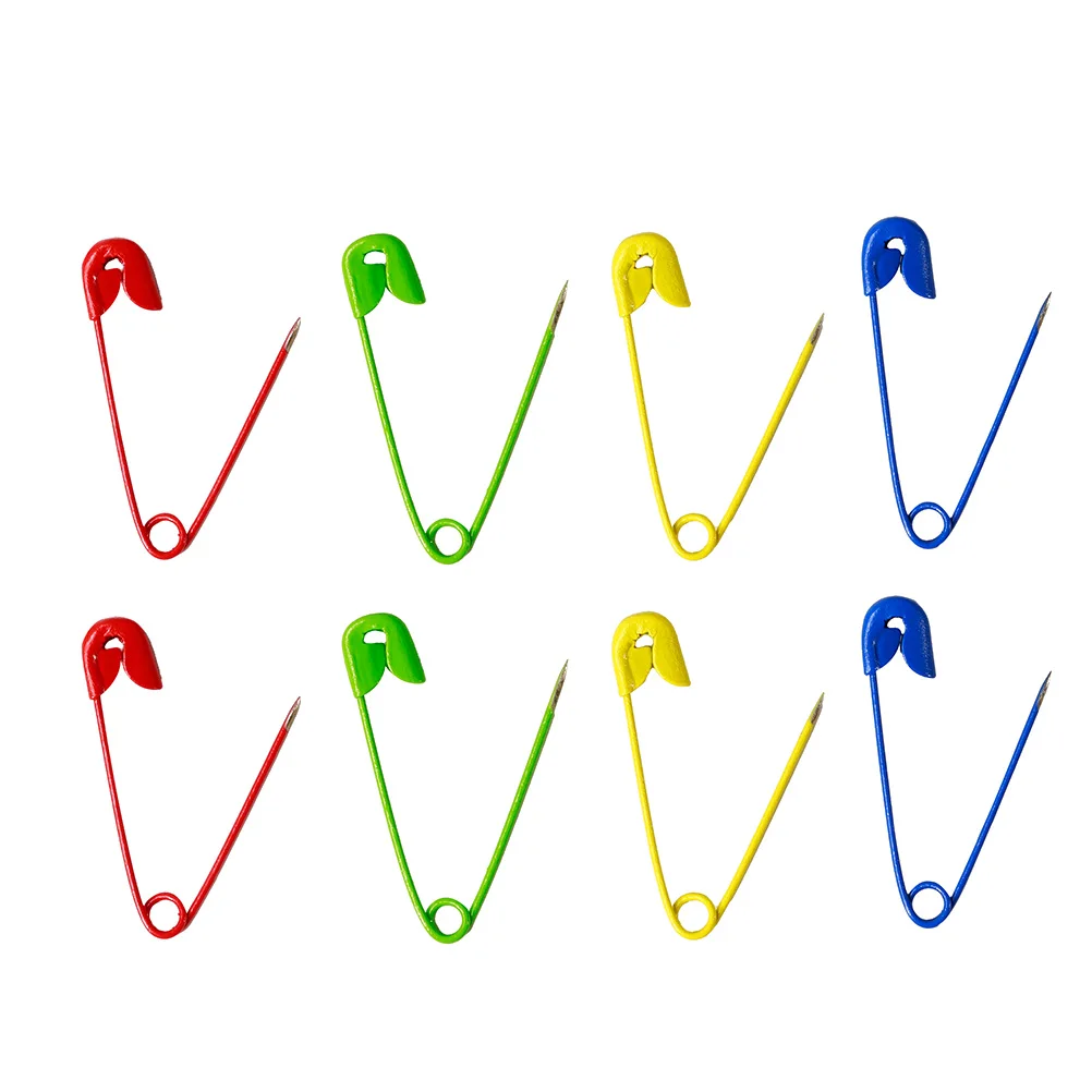 

400pcs Safety Pins Durable Nickel Rustproof Metal Golden Black Green Blue Red Yellow Bulk Sewing Crafting Diapers
