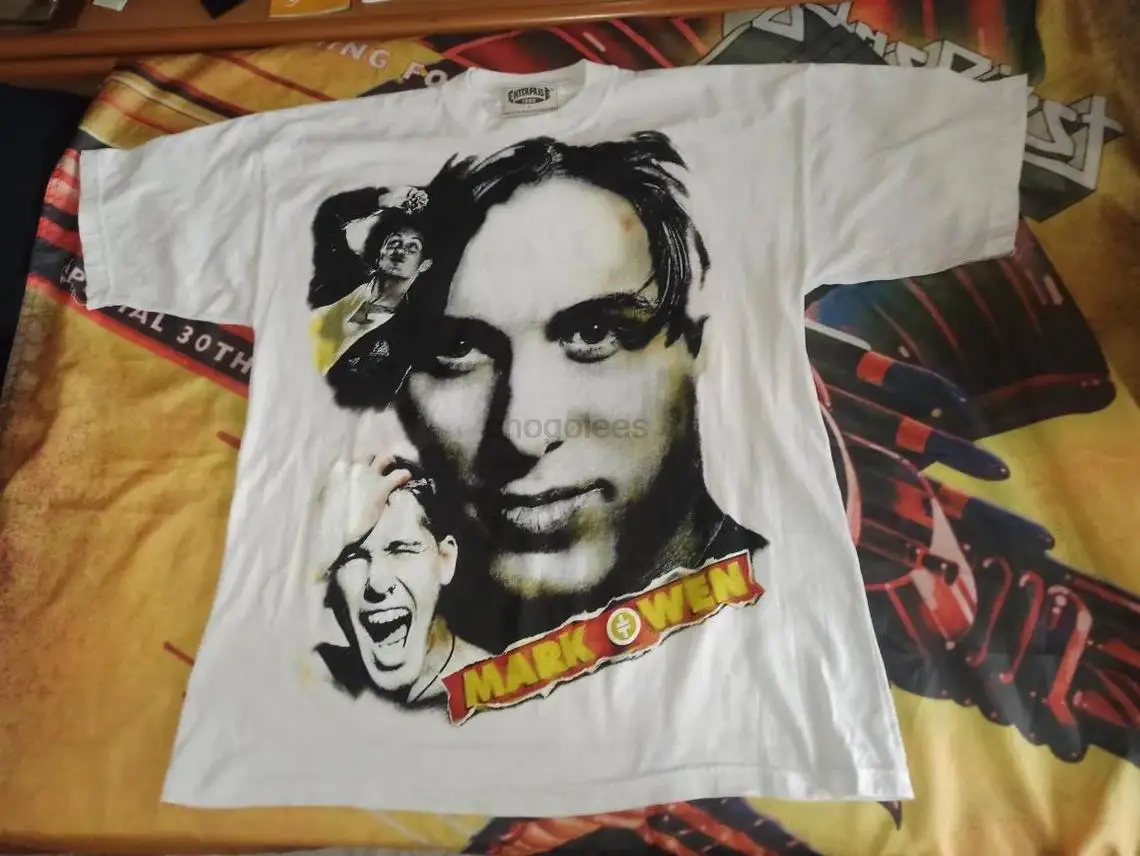 Take That vintage 90s t shirt size L Enterprise Empire brand already washed Mark Owen. Genuine vintage deadstock never used. Ama