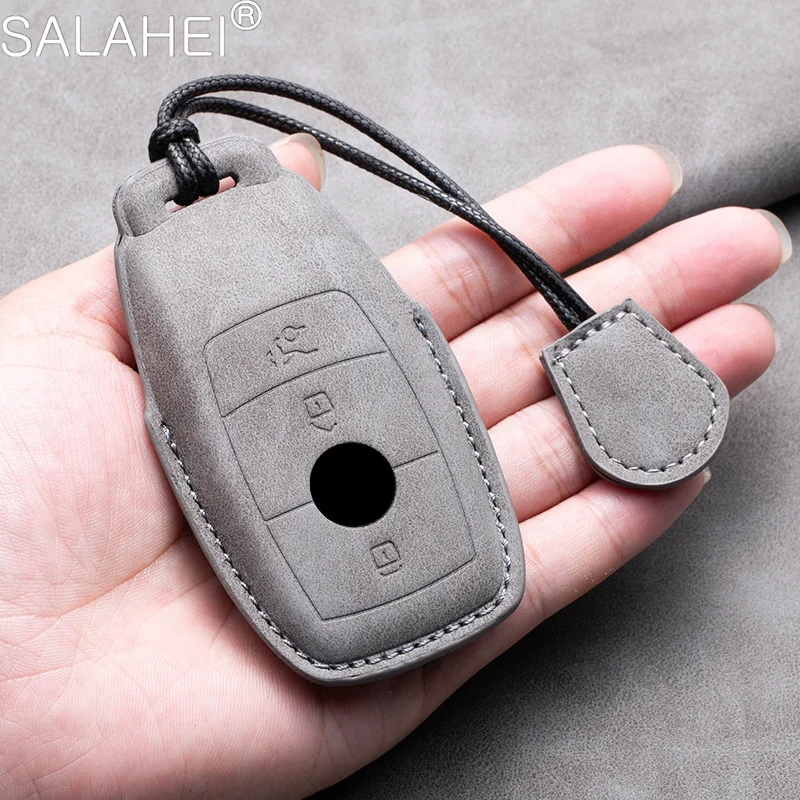 Car Key Case Cover For Mercedes Benz A C E S G Class GLC CLE CLA GLB GLS W177 W205 W213 W222 AMG W206 W223 S350 C260 C300 S400