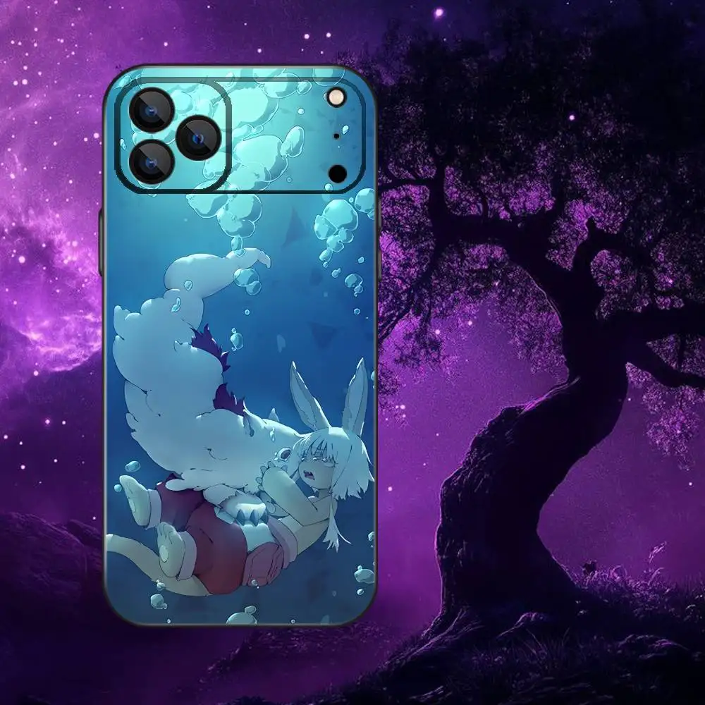 N-Nanachi from the A-Abyss Phone Case For iPhone 17,16,15,14,13,12,Pro,Max,Plus,E,SE4,Air,Mini Black Soft Box