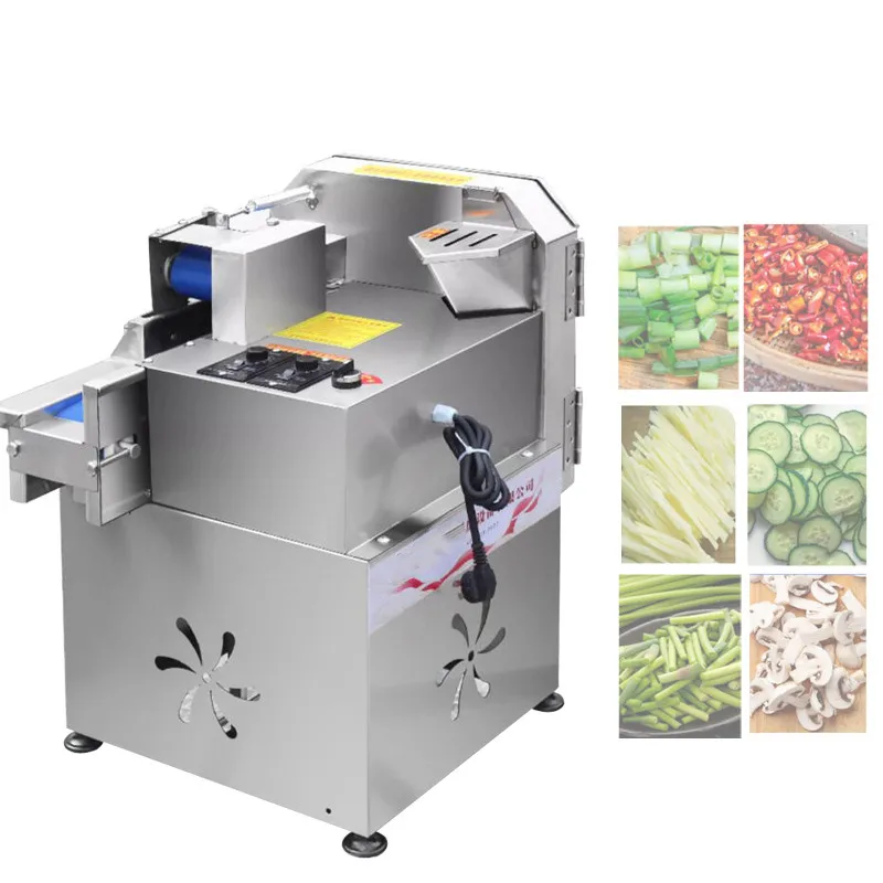 Double Food Inlet Vegetable Cutter Commercial Multi-Functional Sweet Potato Ginger Hawthorn Electric Slicer Potato Shredder
