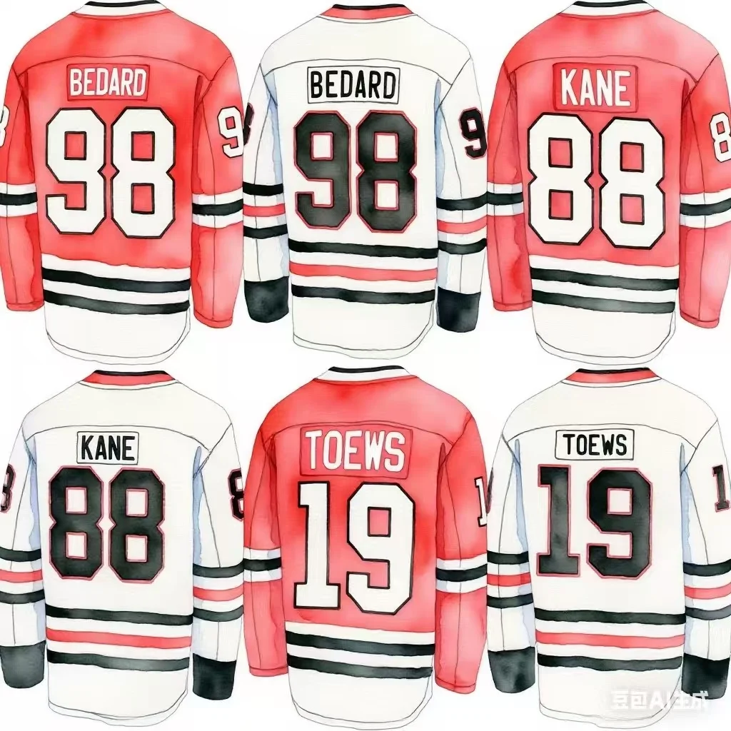 

Men's Youth High Quality Embroidery Connor Bedard Chicago Ice Hockey Jersey