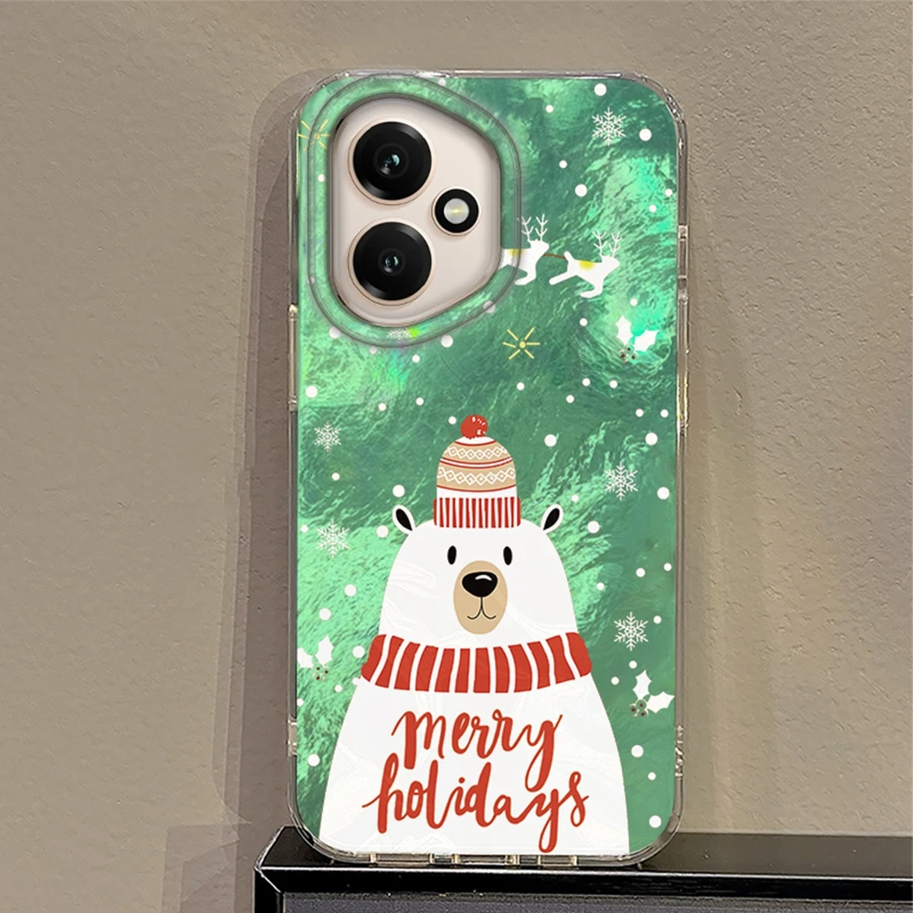 Kerstsneeuwman Telefoon Case Voor Huawei Honor 400 200 Pro Magic 7 6 5 Lite 90 Smart X9c X9a X8a X8b X8c X7c X6 Meisjes Funda Cover