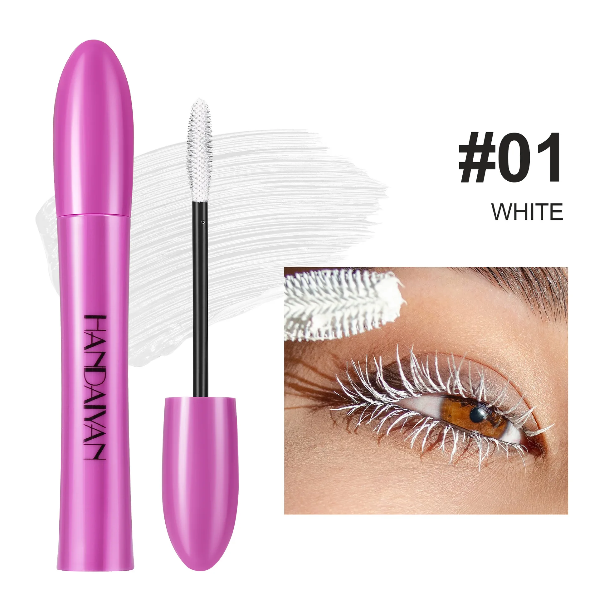 Mascara 10 colors waterproof and sweatproof not easy to smudge thick and curly colored eyelashes