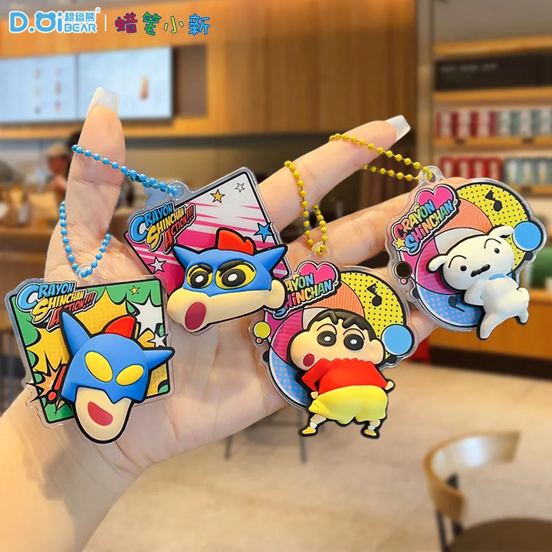 

Cute Crayon Shin-Chan Shiro Keychain Cartoon-Themed Accessory For Backpacks Creative Car key Chain Small Gift