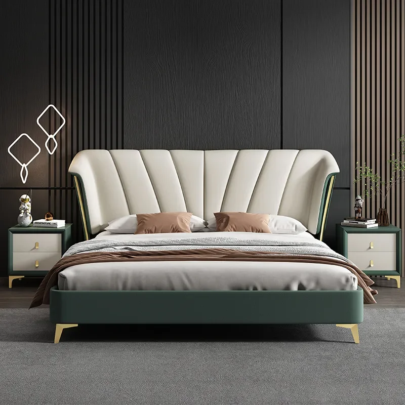 

Furniture Luxury bedroom furniture king queen size sleeping bed villa house storage bed frame california king size bed frame