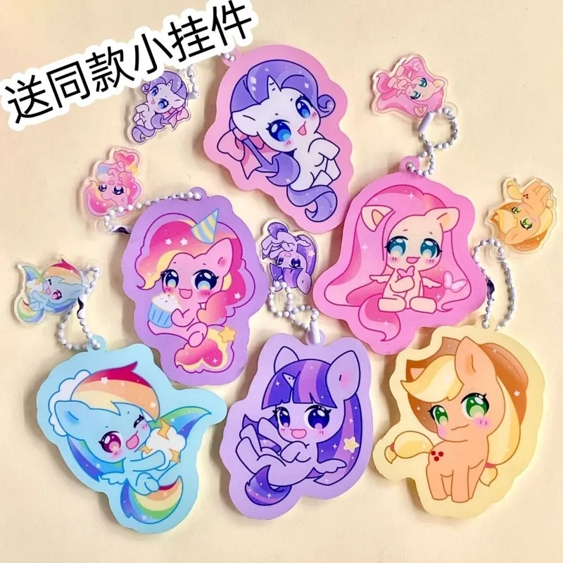 My Little Pony Cartoon Shaker Super Cute Pendant Cute Double-Sided Acrylic Student Bestie Accessories Pendant Christmas Gift