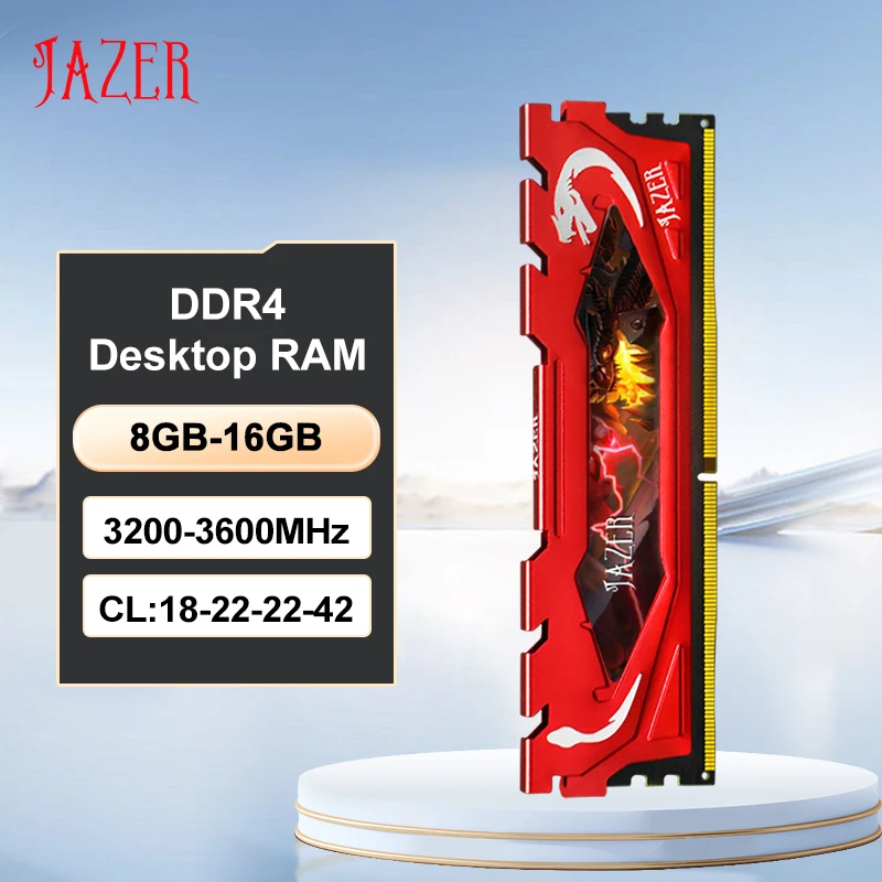 

JAZER DDR4 Ram 16 ГБ 8 ГБ 3200 МГц PC4 Настольная игровая память Поддержка материнской платы памяти DDR4