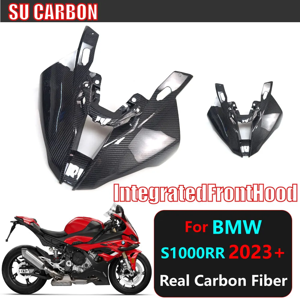 Full Carbon Fiber 100% For BMW S1000RR 2023+ Motorcycle Accessories Front Hood Lntegrated S1000RR 2019-2024