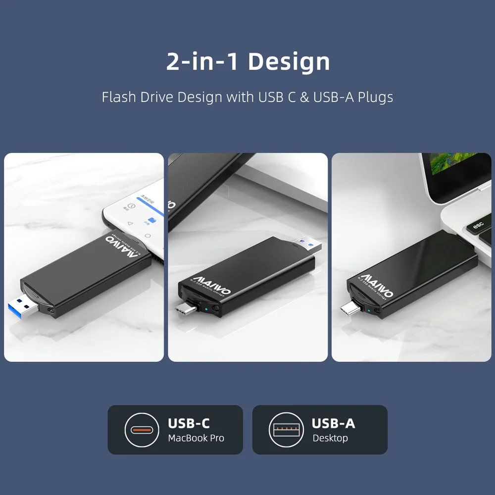 MAIWO M.2 SATA SSD 인클로저 2-in-1 도구 없이 설치 가능한 외장 케이스 2230/2242 지원 USB 3.0 휴대용 SSD 박스 어댑터 PC 노트북용