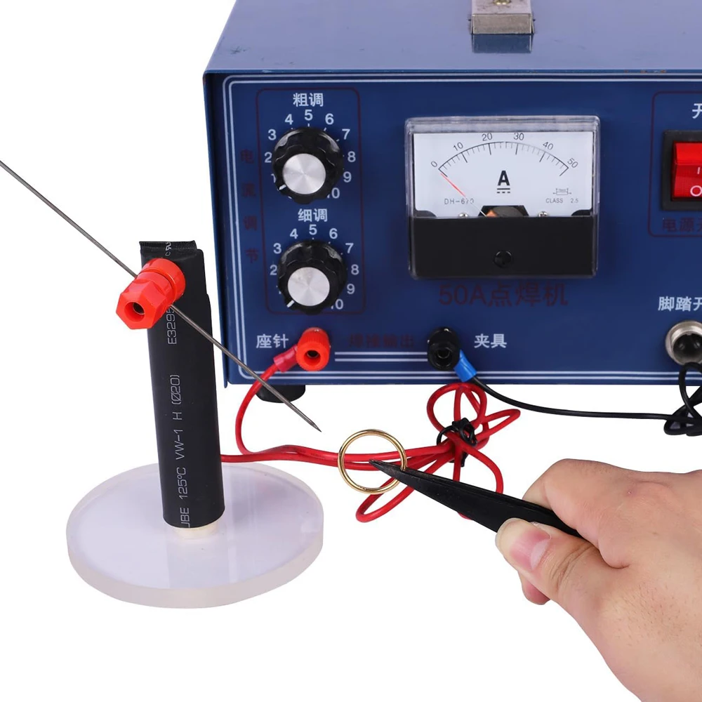 ماكينة لحام البقعة النبضية للمجوهرات 50 أمبير: ماكينة لحام محمولة 400 وات 110 فولت/220 فولت للذهب/الفضة/البلاتين - ماكينة لحام نقطي معدنية #4
