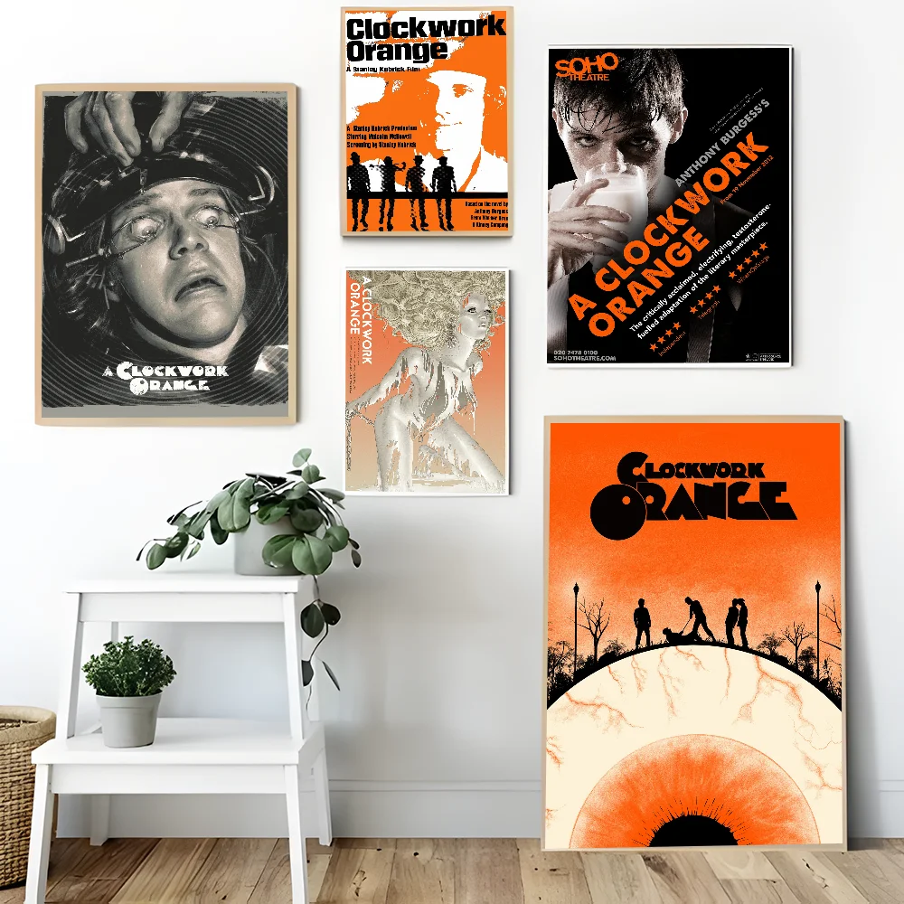 

Classic Movie A Clockwork Orange DIY Sticky Poster Waterproof Paper Sticker Coffee House Bar Home Decor
