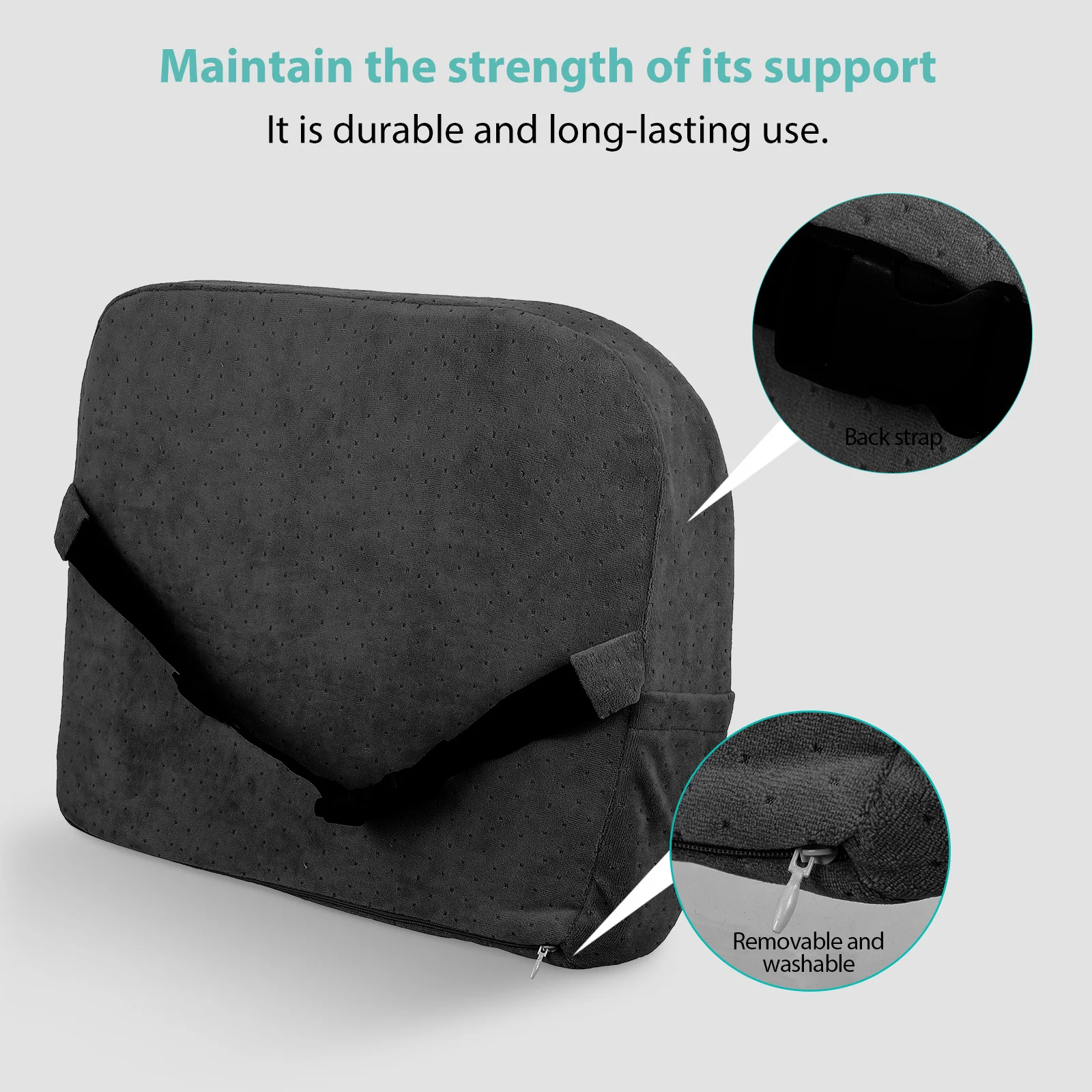 

1Pcs Memory Foam Waist Pillow Healthy Environmental Ergonomic Design Bed Sofa Seat Support Cushion Rest Relief Support Cushion