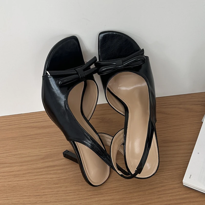 

Летние сексуальные босоножки Aneikeh на тонком высоком каблуке с открытым носком и декором в виде бабочки, модные женские туфли для вечеринок и выступлений.