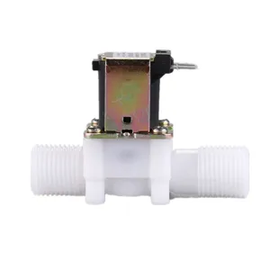 Solenoid valf Elektrik, Normalde Kapalı, plastikten yapılmış, AC 220V, DC 12V/ 24V, 1/2 Solenoid valf 220 v'un 6 büyük satışı, no. 2