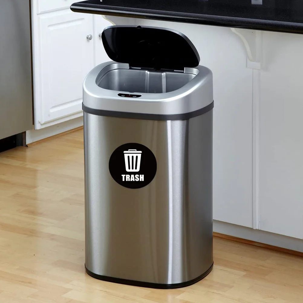 1 Set Pvc Trash Recycling Sticker Waterproof Self-Adhesive Garbage Classification Label For Waste Bin Stainless Steel Can Glass