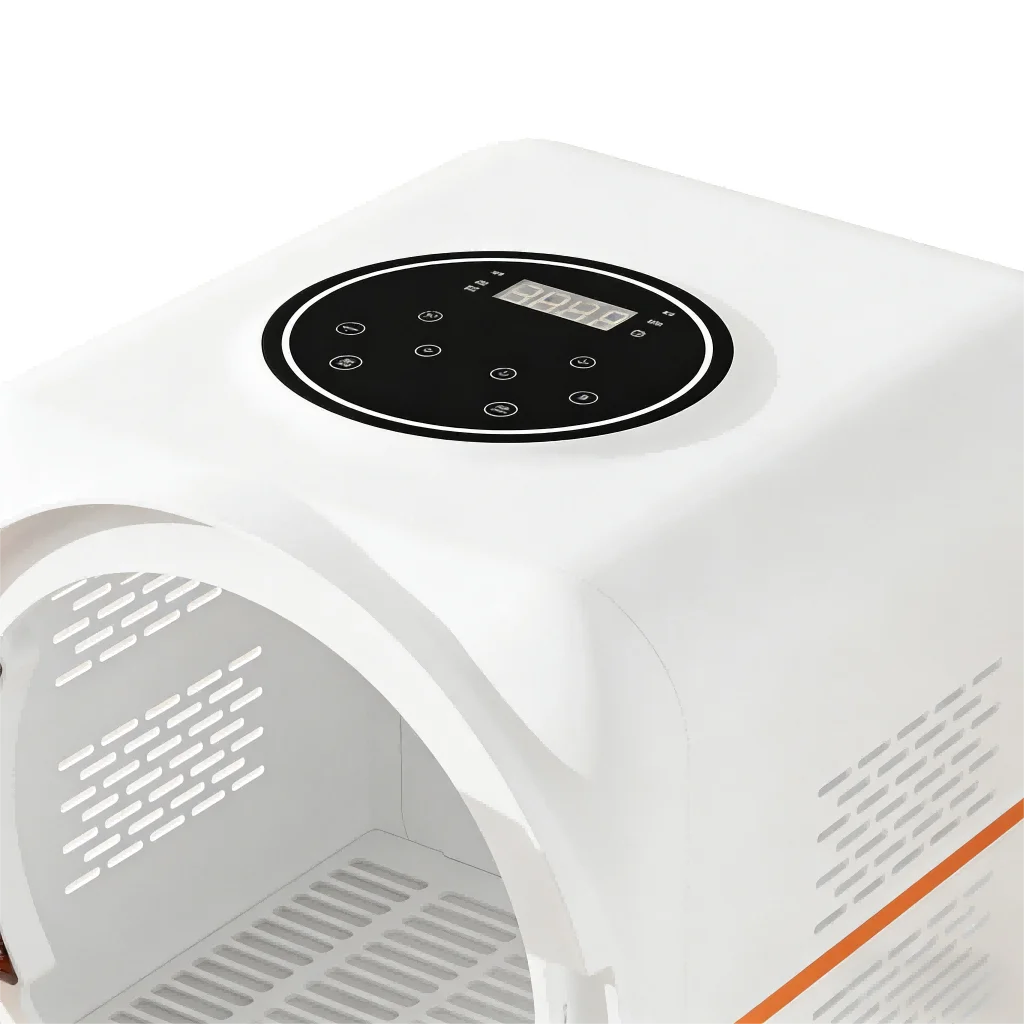 Pet Drying Box Dual Circulation in Tempered Glass, DC Noise-Reduction for Cats and Dogs Quick Dry / Winter Warm Mode