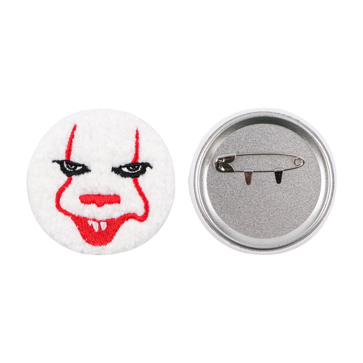 Halloween Clown Metal Button Pins Tinplate Pin Towel Embroidery Lapel Brooches for Women Men Lapel Pin Jewelry Gift