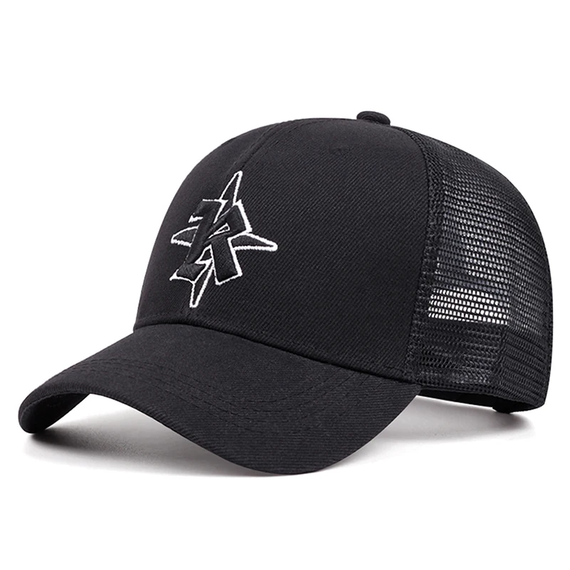 2026 New Mesh Hat R Star Embroidered Hip Hop Skateboarding Hat Outdoor Daily Leisure Decoration Sunshade Hat Unisex Baseball Hat