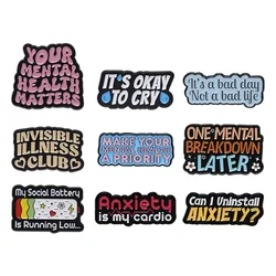 Quote Anxiety Brooch Enamel Pin Badge Make Your Mental Health A Priority Lapel Backpack Women Men Hat Custom Jewelry Accessories
