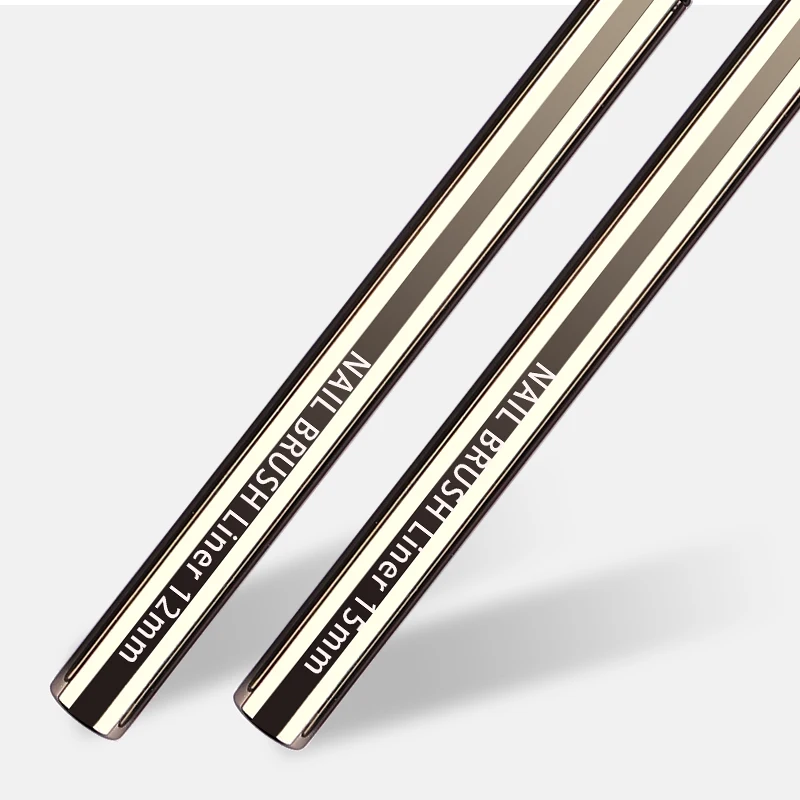 Sweet-Z 6/9/12/15/18MM Metalen Staaf Nagel Liner Nagelborstel Tekening Lijnen Streep Schilderen Bloem Handvat Nail Art Brush Nail Art Gereedschap