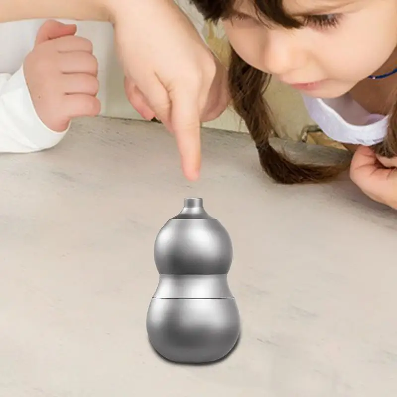 Fidget Finger Toys For Adults Aluminum Fidget Toys Finger Slider Spinner Toys Pocket Gourd Shape Fingertip Toys Desktop Toys