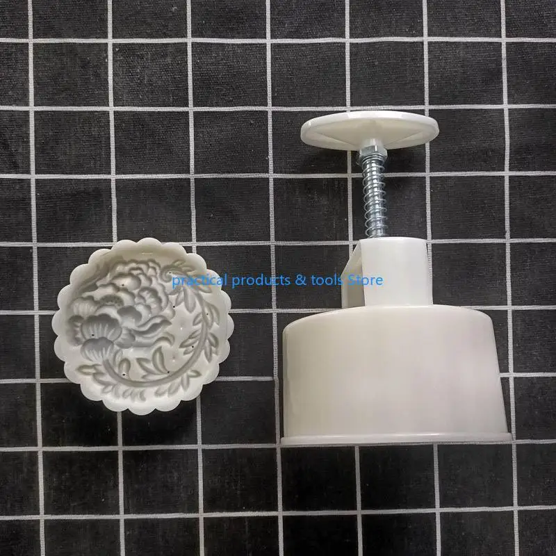 

77JB Moon Cake Molds Grapes Shaped Hand Pressure Mooncake Decorating Gadgets