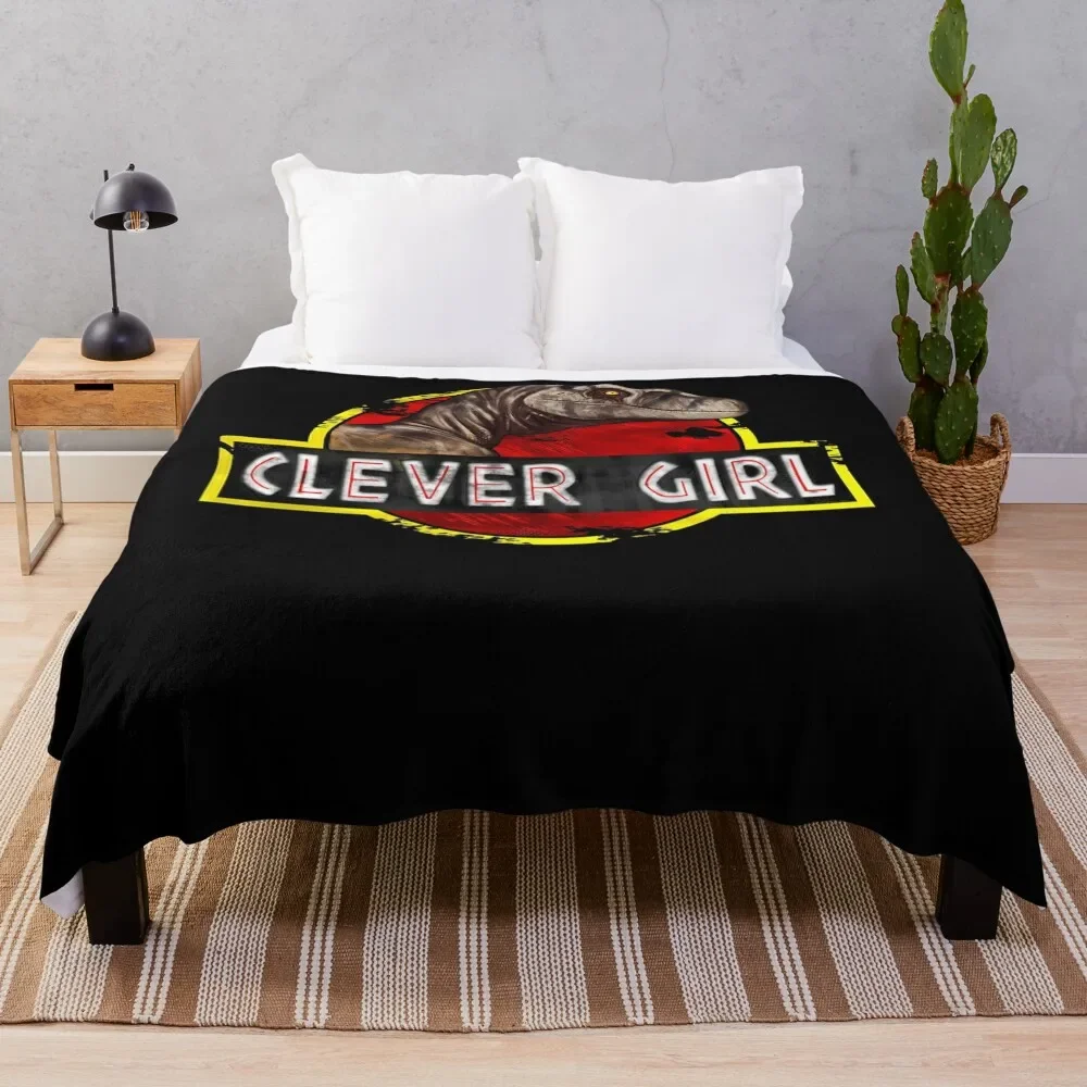 

Clever Girl Throw Blanket Modern Design Soft Blanket for Home Decor