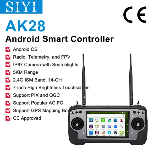 SIYI AK28 agricultural  remote control 3 in 1 with FPV  built-in GPS radio  