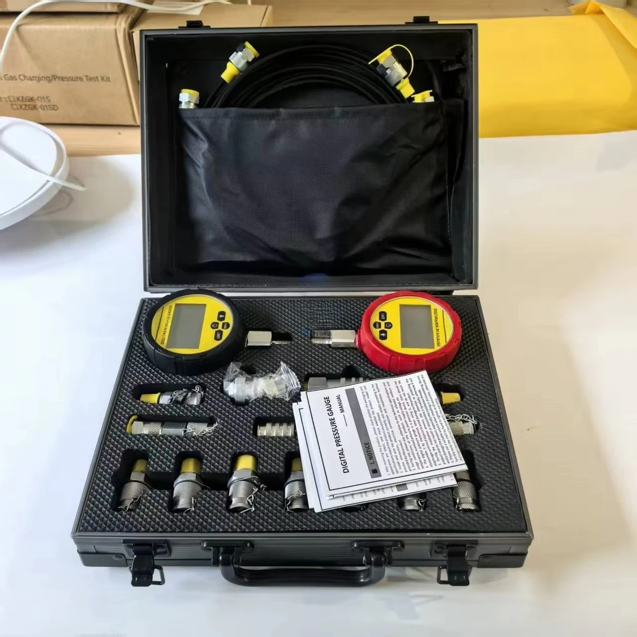 70MC Construction Machinery Inspection Maintenance Tools Digital Pressure Gauge Hydraulic Test Kit