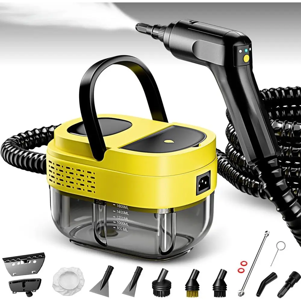 

15s Heat-Up 1.6L Tank 3-Level Adjustable Handle 2500W Steam Cleaner for Cleaning, Portable Steamer with 16PCS Accessories for Ho