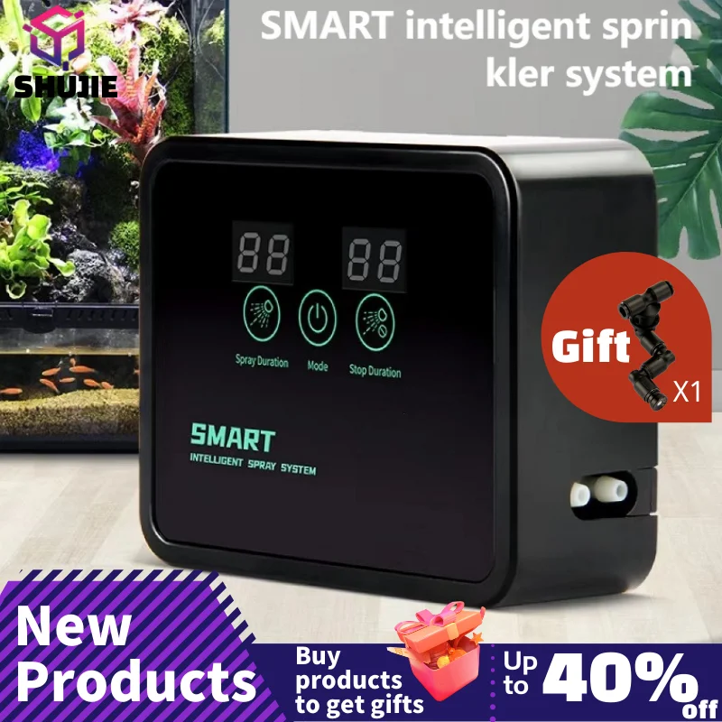 Smart Reptile Atomizer Electronic Timer Glass Container Humidifier Automatic Fog Rainforest Spray System Control Kit 2022 New