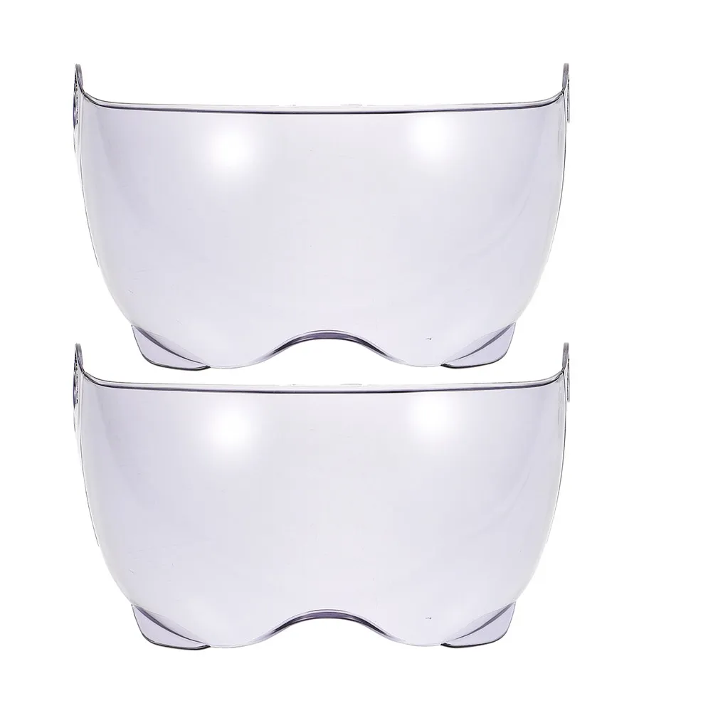 

2Pcs Universal Visor Replacement Clear Plastic Anti-Scratch Uv Protection Wind Blocker Half Face Lens