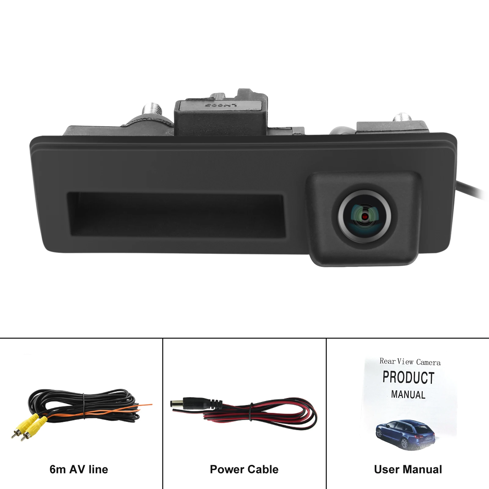 Podofo AHD Waterproof Car Runk Handle Parking Rearview Backup camera For Audi/VW/Passat/Tiguan/Golf/Touran/Jetta/Sharan/Touareg