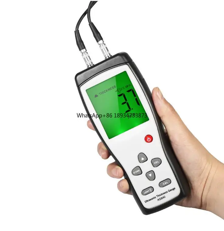 AS840 Professional Ultrasonic Thickness Gauge Handheld LCD Digital Thickness Tester Depth Meter  High Accuracy new