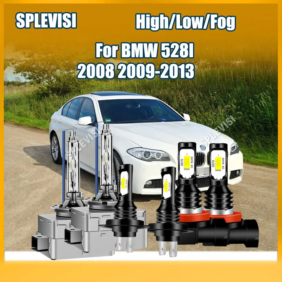 

H7 Hi Beam D1S Xenon Low Beam Headlamp Foglight H11 6000K PERFECT BEAM PATTERN For BMW 528I 2008 2009 2010 2011 2012 2013