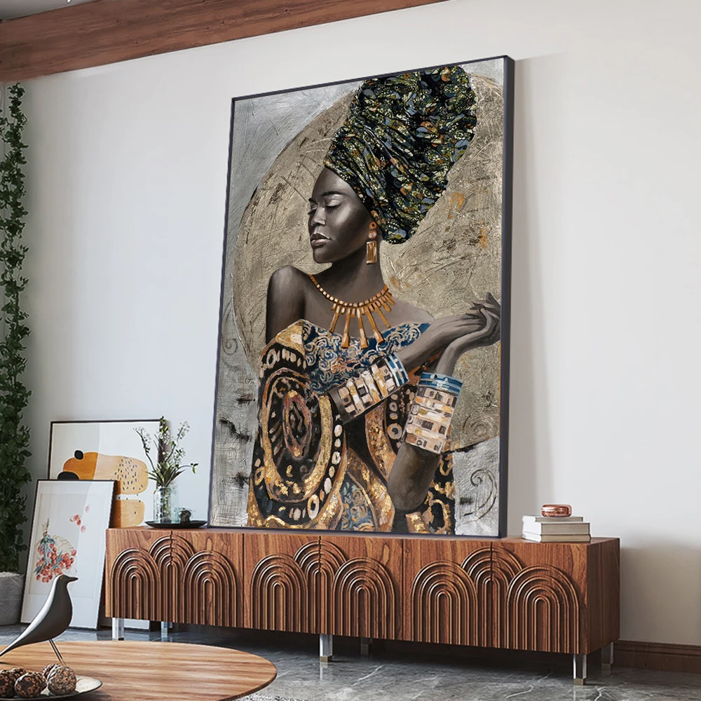 African woman 5d diy diamond painting full Square/Round drill mosaic picture of rhinestones Diamond embroidery Flowers Girl Arts